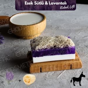 Aktürk Osmanli Sabuni - Eşek Sütlü & Lavantalı Kabak Lifli Sabun