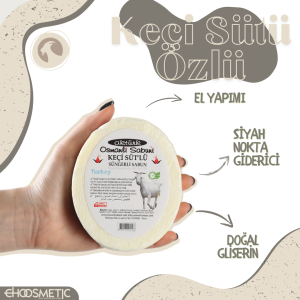 Aktürk Osmanli Sabuni - El Yapımı Doğal Gliserinli Keçi Sütlü Süngerli Sabun