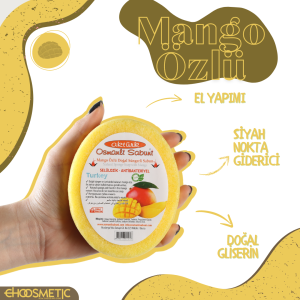 Aktürk Osmanli Sabuni - El Yapımı Doğal Gliserinli Mango Özlü Süngerli Sabun