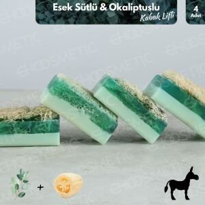 Aktürk Osmanli Sabuni - Eşek Sütlü & Okaliptuslu Kabak Lifli Sabun (4 Adet)
