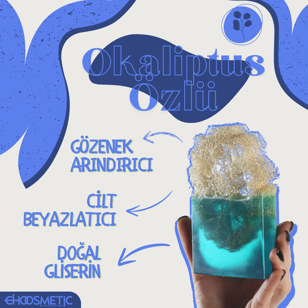Aktürk Osmanli Sabuni - Okaliptus Özlü Yarım Kabak Lifli Sabun