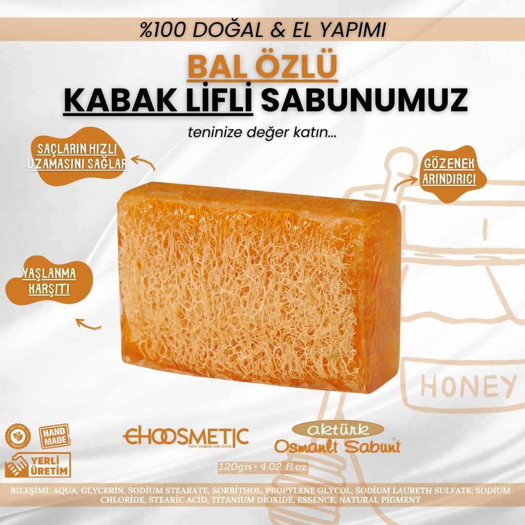 Aktürk Osmanli Sabuni -Bal Özlü Kabak Lifli Selülit Sabunu