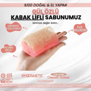 Aktürk Osmanli Sabuni -Gül Özlü Kabak Lifli Selülit Sabunu