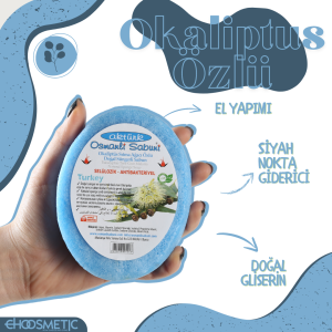 Aktürk Osmanli Sabuni - El Yapımı Doğal Gliserinli Okaliptus Özlü Süngerli Sabun